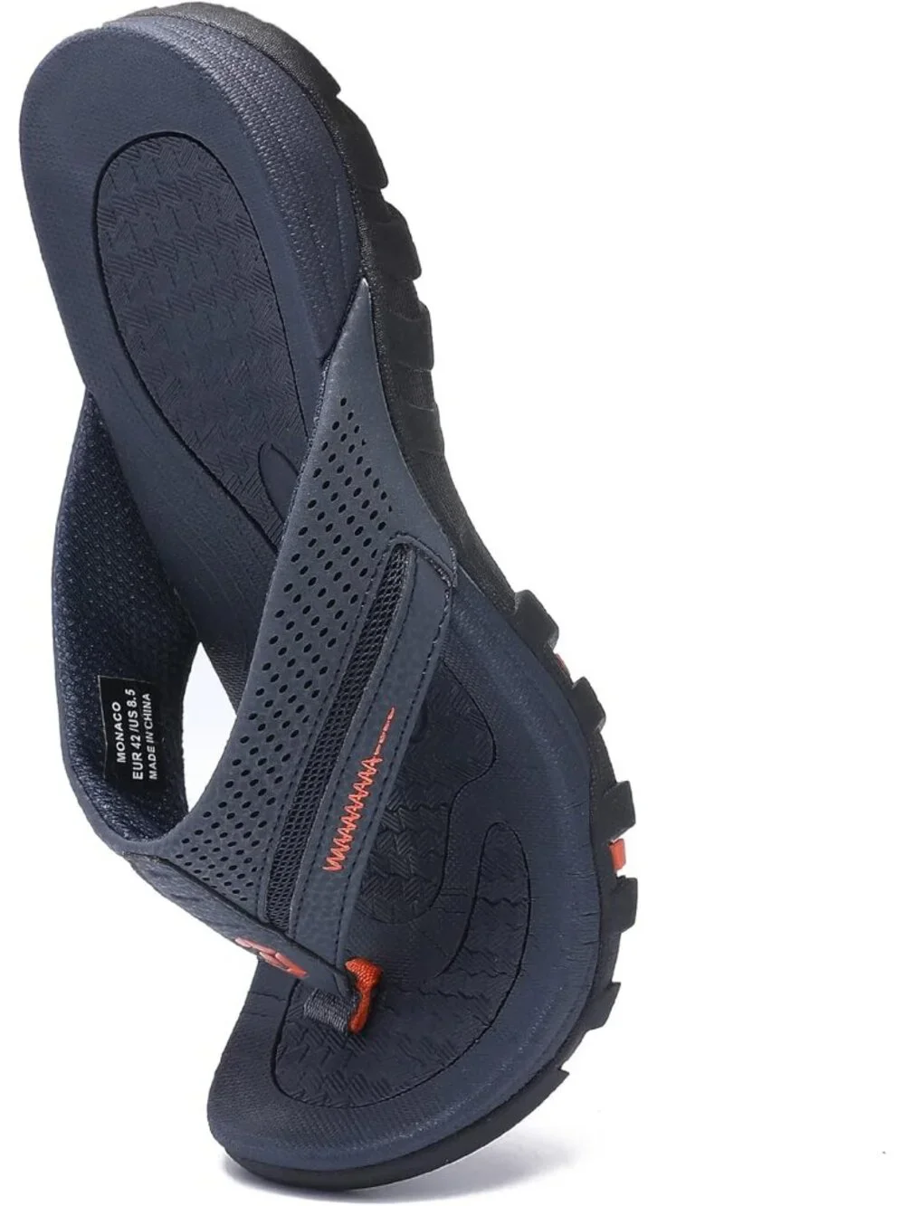Men's Blue Flip-flops Thongs Sandals Durable Comfort Slippers For Casual